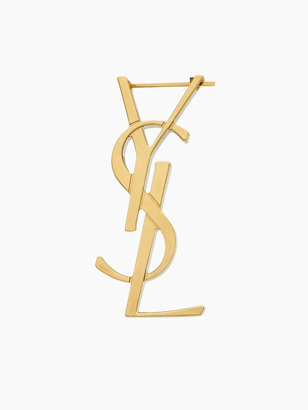 Saint Laurent Gold YSL Monogram Single Drop Earring🔥💣🩷✨️